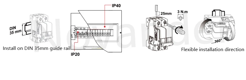 RCBO RCD DZ47s DELIXI Mini Disjuntor Do Ar