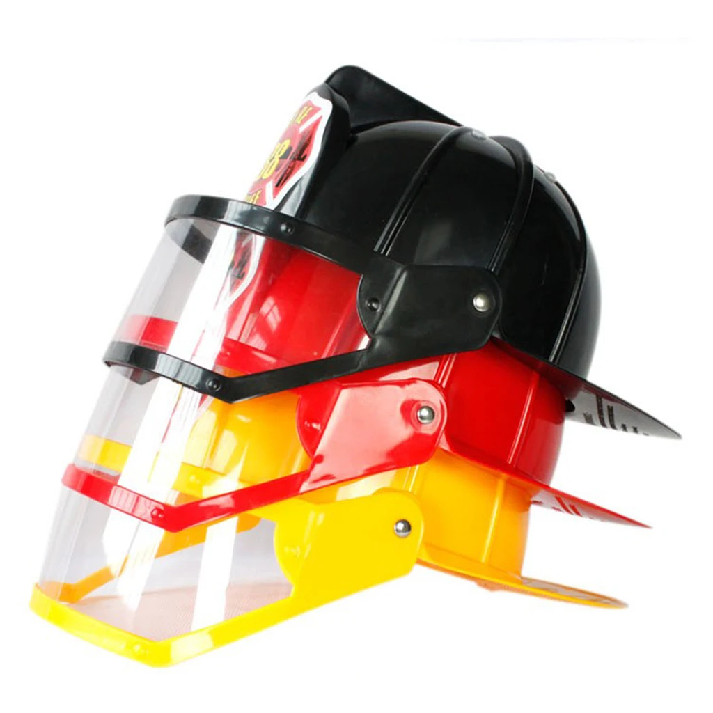 Children Fireman Helmet Firefighter Hat Fancy Dress Accessories Kids Halloween Party Role Play Toy –Red