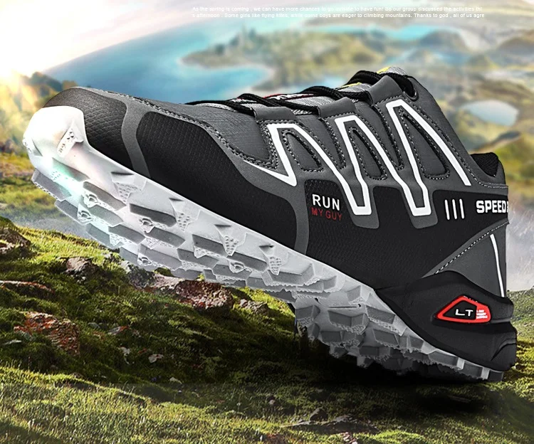 Men Leisure Cycling Shoes Men Non-Locking Mtb Sneakers Breathable Sports Mountain Road Bike Shoes Plus Size 39-48