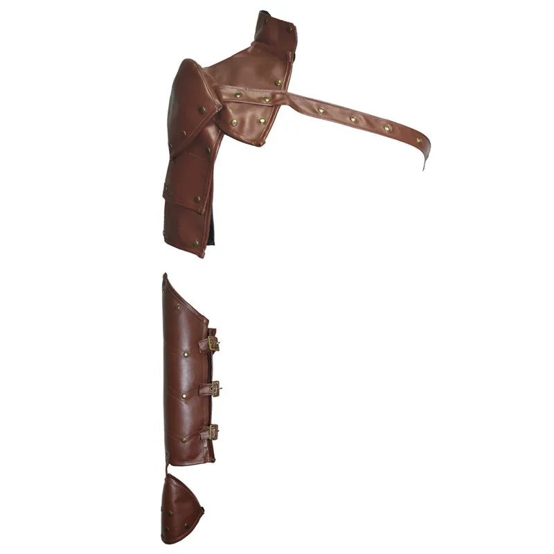 Shoulderguards Для взрослых в средневековом стиле, косплей, костюм, аксессуары, панк, готика, ремни, регулируемые, ПУ металл, заклепки, плечо, броня, рука, набор ремней - Цвет: Shoulderguards