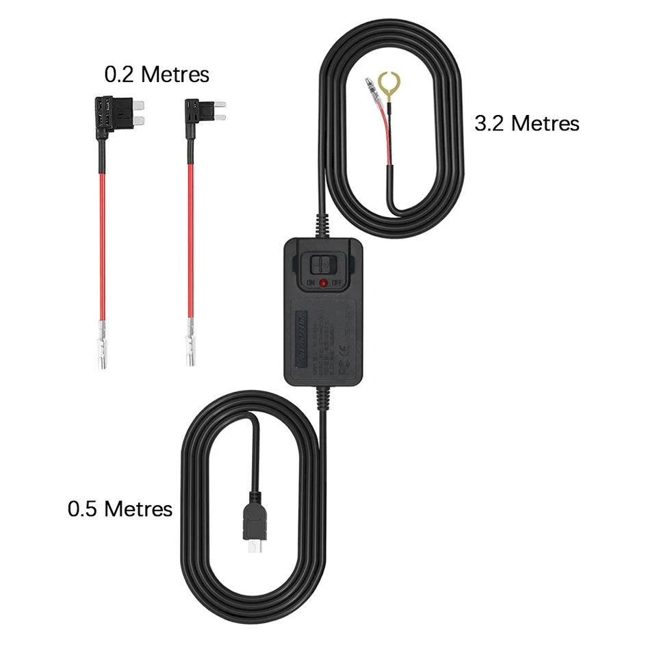 Автомобильный видеорегистратор Hardwire Kit Mini USB комплект жестких проводов с 12 В 36 до 5