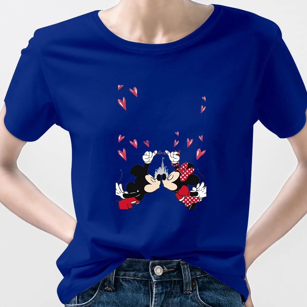 Camisetas de Mouse urbano para mujer, camisetas de Disney españa para mujer, Tops de camisetas personalizadas ropa de amor para pareja roja, envío gratis 2022 - AliExpress Ropa