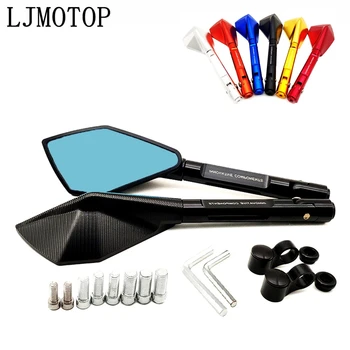 

Motorcycle Mirror CNC Aluminum Motorbike Handlebar Rearview Mirrors Blue For KTM 300EXC 400EXC 450EXC 500EXC 530EXC 200XC-W
