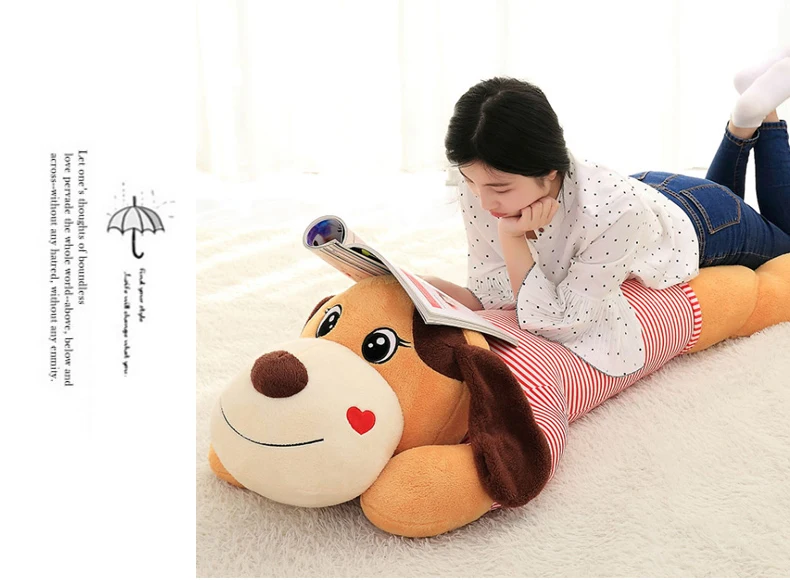 lovely dog plush toy giant stuffed dogs sleeping pillow for children gift decoration 59inch 150cm DY50719 (1)