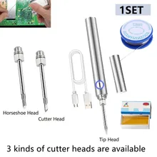

1PC Portable USB Rechargeable Soldering Iron 16*1.4cm Metal Suitable For Welding Jewelry Repair DIY Lovers