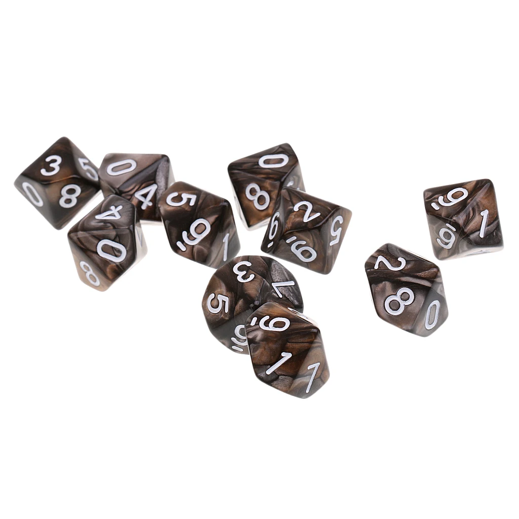 20x коллекционные 16 мм D10 многогранные игральные кости для MTG TRPG игрушка для игры