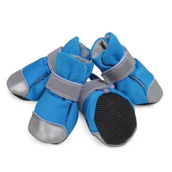 

4pcs Pet Dogs Puppy Shoes Waterproof Anti-slip Breathable Gifts for Spring Summer L5