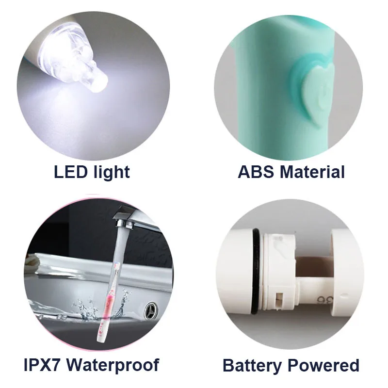 Seago elektryczna szczoteczka do zębów dla dzieci LED Light inteligentne przypomnienie wymiana dysz zasilanie bateryjne soniczna szczoteczka do zębów przez 3 lata + 4 Seago elektryczna szczoteczka do zębów dla dzieci LED Light inteligentne przypomnienie wymiana dysz zasilanie bateryjne soniczna szczoteczka do zębów przez 3 lata + 4