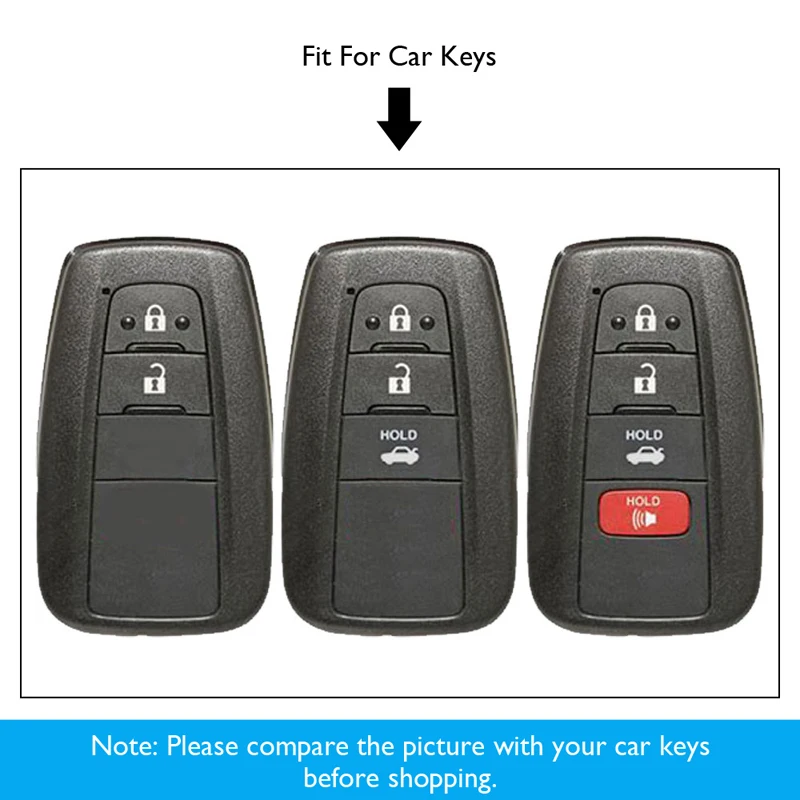 Цинковый сплав + кожаный чехол для ключей автомобиля Toyota Prius CHR C HR Camry 2017 2018 2019 с