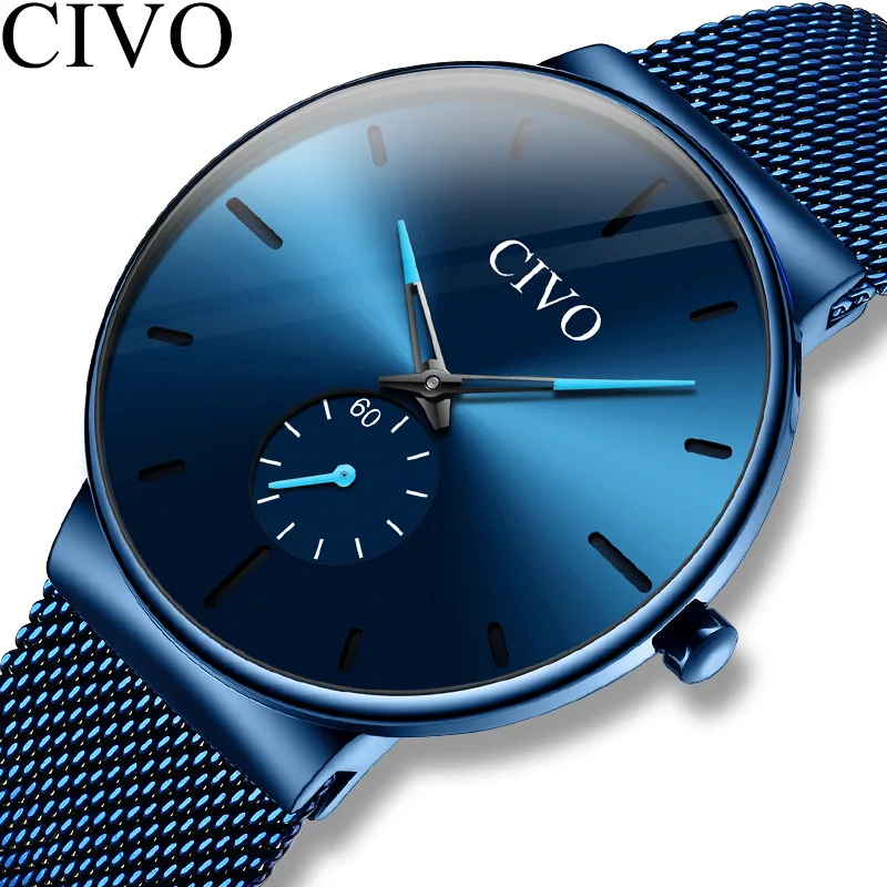 Reloj Hombre CIVO мужские часы Лидирующий бренд роскошные кварцевые наручные модные