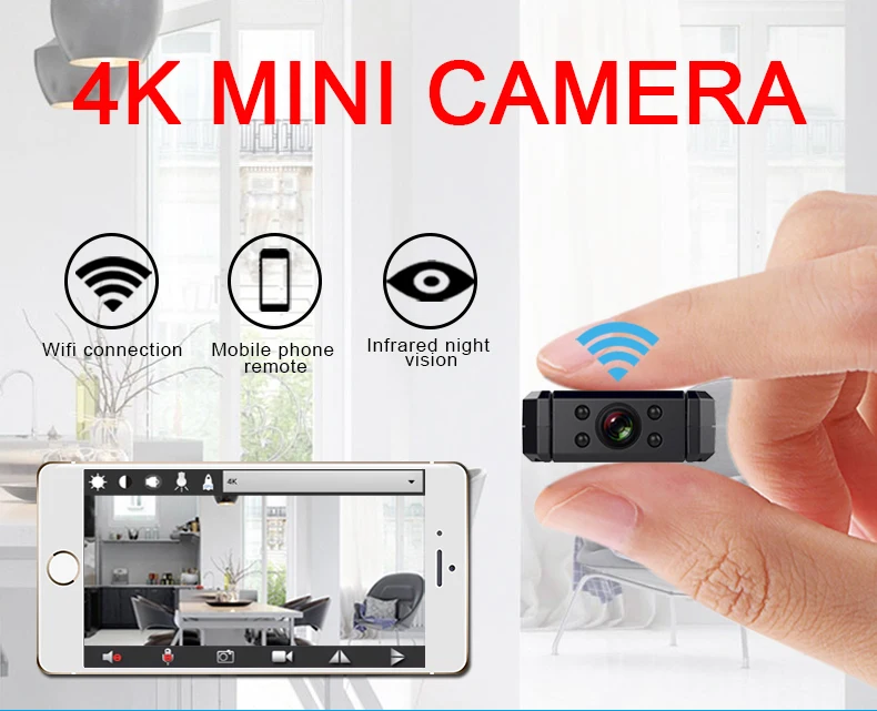 Новинка MD90 Smart 4K 1080P HD мини-камера Маленькая WiFi мини видеокамера ИК ночного видения микро камера с детектором движения для автомобиля DV Micro Cam