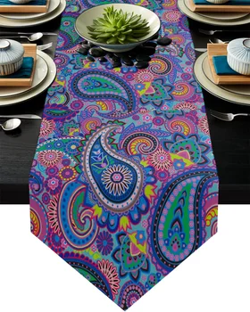 

Flower Paper Cut Petals Round Symbol Table Runner Wedding Table Decor Flower Cake Tablecloth Dining Table Decoration for Banquet