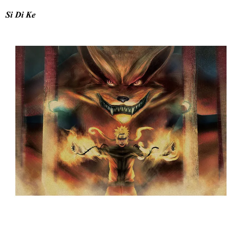 

Anime Poster Naruto Vintage Kraft Paper Classic Nostalgia Poster Home Dorm Room Decor Wall Sticker 51x36cm