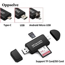 Aliexpress - 3 in 1 SD TF Reading Card High Speed Memeory Card Reader for Samsung Huawei Mobilephone Adapter Type C Micro USB 2.0 Card Reader