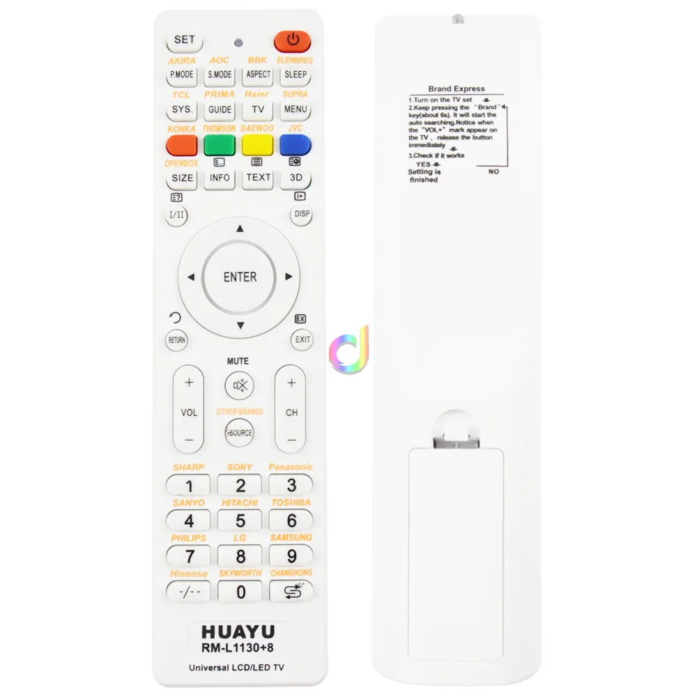 Universal Huayu Control remoto Rm-L1130 + 8 para todas las marcas de Tv Smart Tv Control remoto