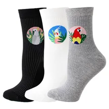 Женские носки мультфильм носки Harajuku ретро хлопок Socken милый чехол с животным узором Печать Набор носков весна лето Sox 1 пара# F