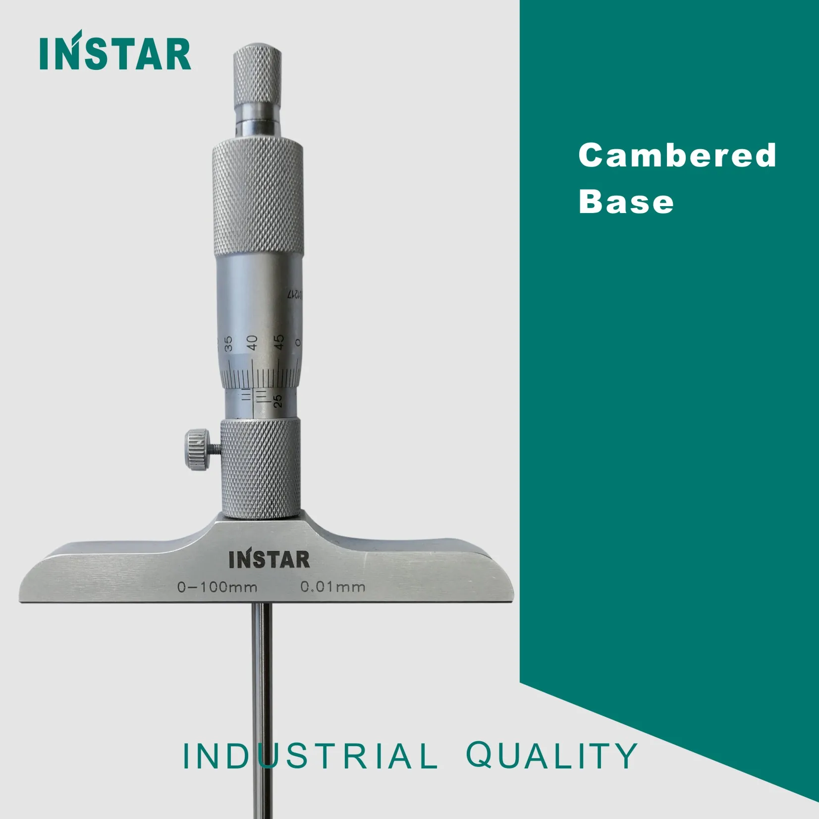 instar micrometro de aco inoxidavel profundidade 0 100mm 001mm 01