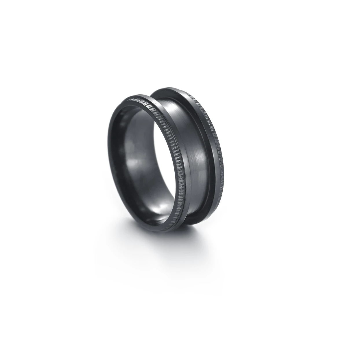 Handcrafted 8mm Stainless Steel Ring - Premium DIY Jewelry Making Supplies