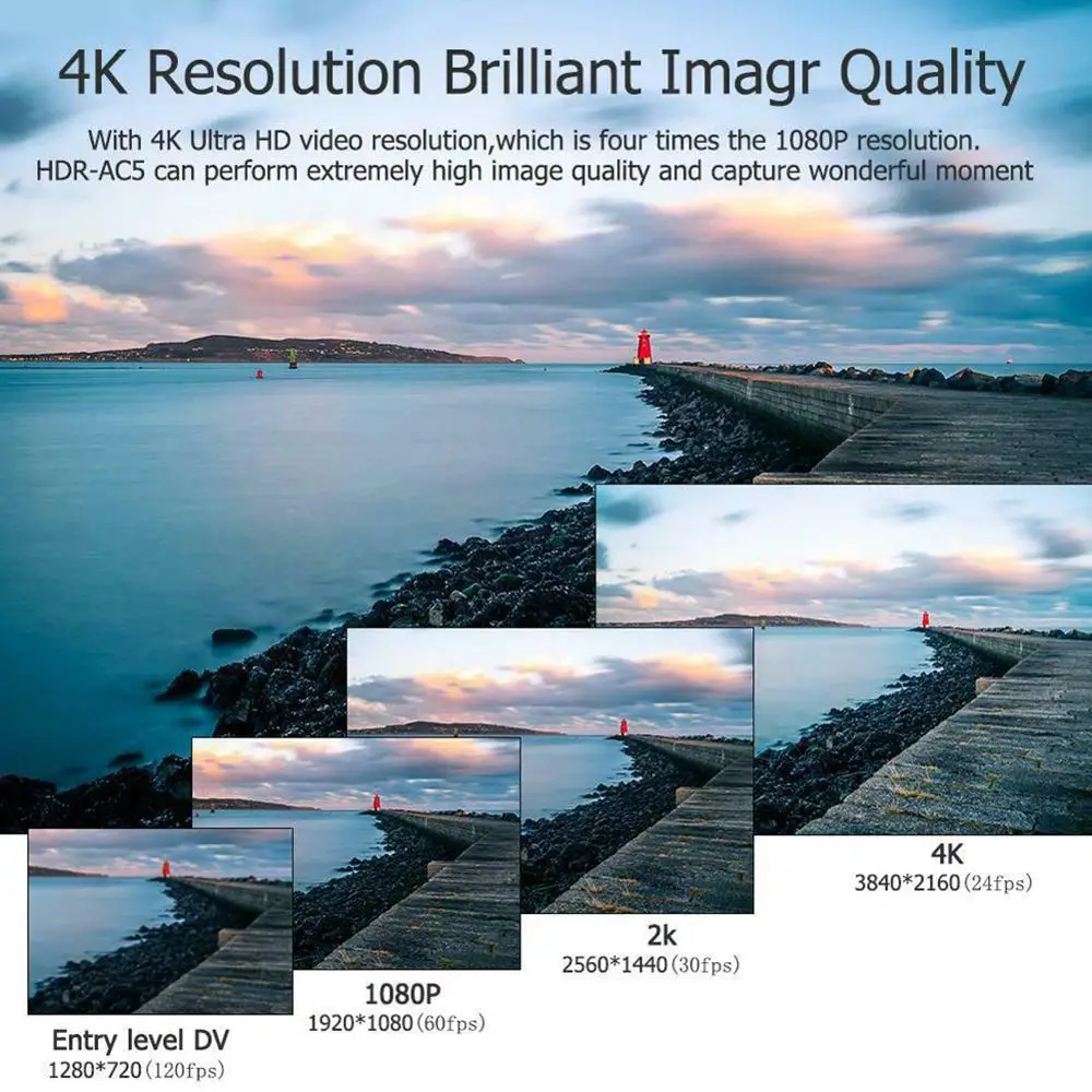 HitTime Pro Ultra HD 4K Wi Fi спортивная видеокамера с дистанционным управлением 3 0 "ЖК