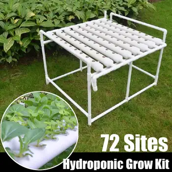 

Hydroponic System Pots to Grow Kit Equipment Garden Vegetables Planting Box 72 Sites Hydroponic Rack Holder Soilless Seedling