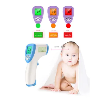 

Digital Non-contact Infrared Thermometer Forehead Body Temperature No Battery Suitable For Babies Kids Adults.