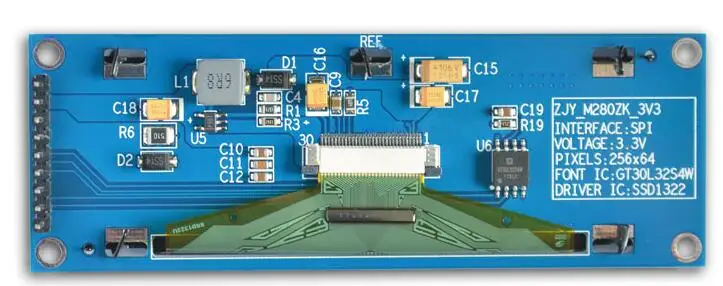 7/9/16Pin 2,8 дюйма OLED дисплей модуль 25664 SSD1322 256x64 ЖК-дисплей экран с серого SPI серийный экран
