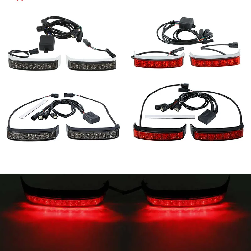 

Motorcycle LED Saddlebag Bags Run Brake Turn Light For Harley Electra Road Glide 2014-2019