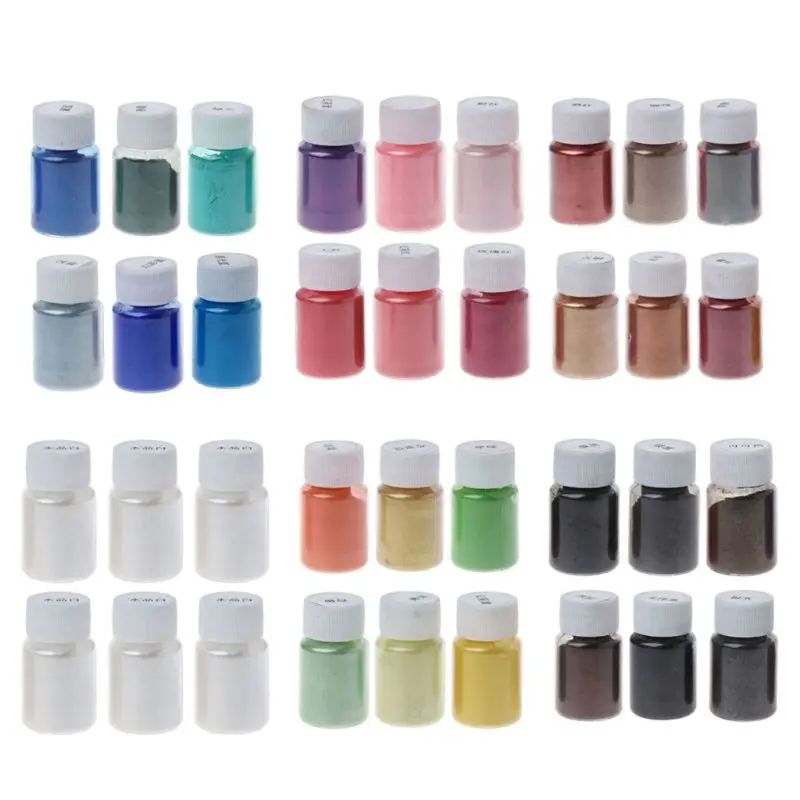 

6 Color Cosmetic Grade Resin Powder Natural Mica Mineral Pearlescent Pigment Soap Makeup Colorant Dye Jewelry Making