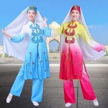 Songyuexia, новые детские классические танцевальные костюмы, зонтик для девочек, танцевальные костюмы для фанатов, элегантные Этнические танцевальные костюмы для девочек