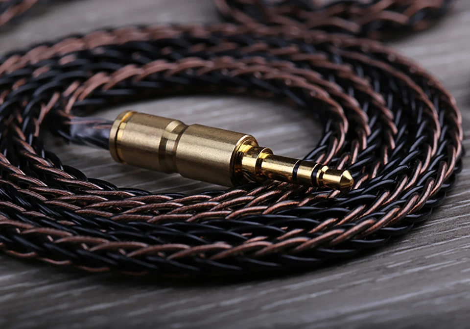 OPENHEART 8 Core Cable for Headphone 1 to 2 jack 3.5/2.5/4.4mm Balance Upgrade Replacement Silver Cables 1.4m Personality