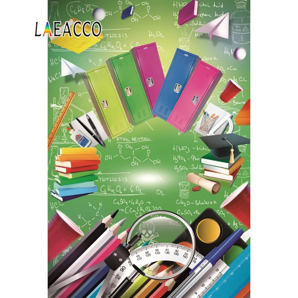 Laeacco Bayi Gambar Kartun Kelas Alat Tulis Belajar Wisuda Kembali Ke Sekolah Poster Potret Foto Latar Belakang Fotografi Latar Belakang Background AliExpress