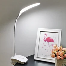 Перезаряжаемый гибкий светодиодный настольный светильник, современный офисный прикроватный светильник для кабинета, настольные лампы с 18650 батареей, сенсорный выключатель, диммер