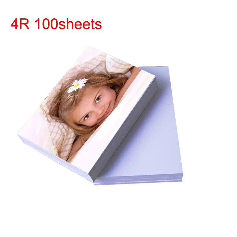 

4R 100 Sheets Glossy Photo Paper For Inkjet Printer paper Supplies