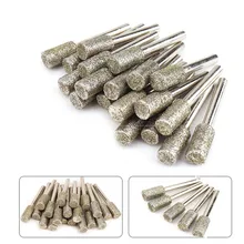 

6mm Shank Grit 46 Cylindrical Graphite Polished Diamond Grinding Needle Carving Sintered Mounted Head Stone Engraving Tool