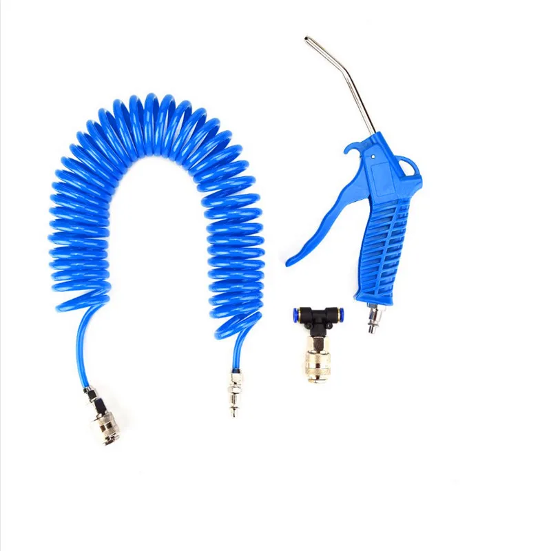 Kit de Pistola de ar Padrão Europeu Bico de Limpeza Compressor de ar pu Tubo de Mangueira Telescópica Ferramenta de Tubo Espiral