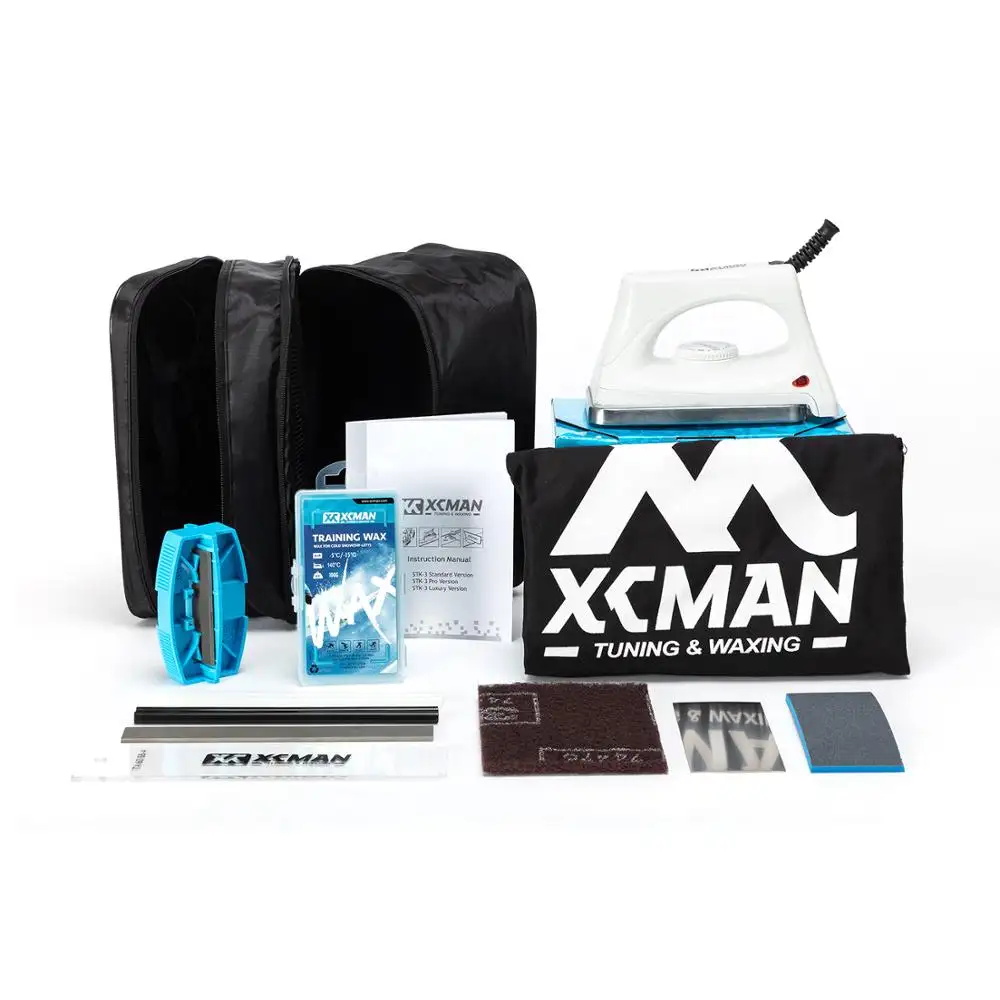 XCMAN – Kit complet de fartage et de réglage pour snowboard,sac de rangement pour les outils de voyage, pochette avec fermeture éclair et fer à cirer, de ski,