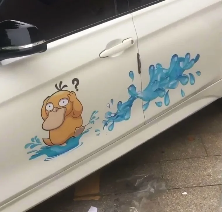 Левая сторона Настроить DIY универсальный автомобильный стикер тело мультфильм тянуть цветок наклейка на машину Водонепроницаемая Acessories модная Горячая наклейка s