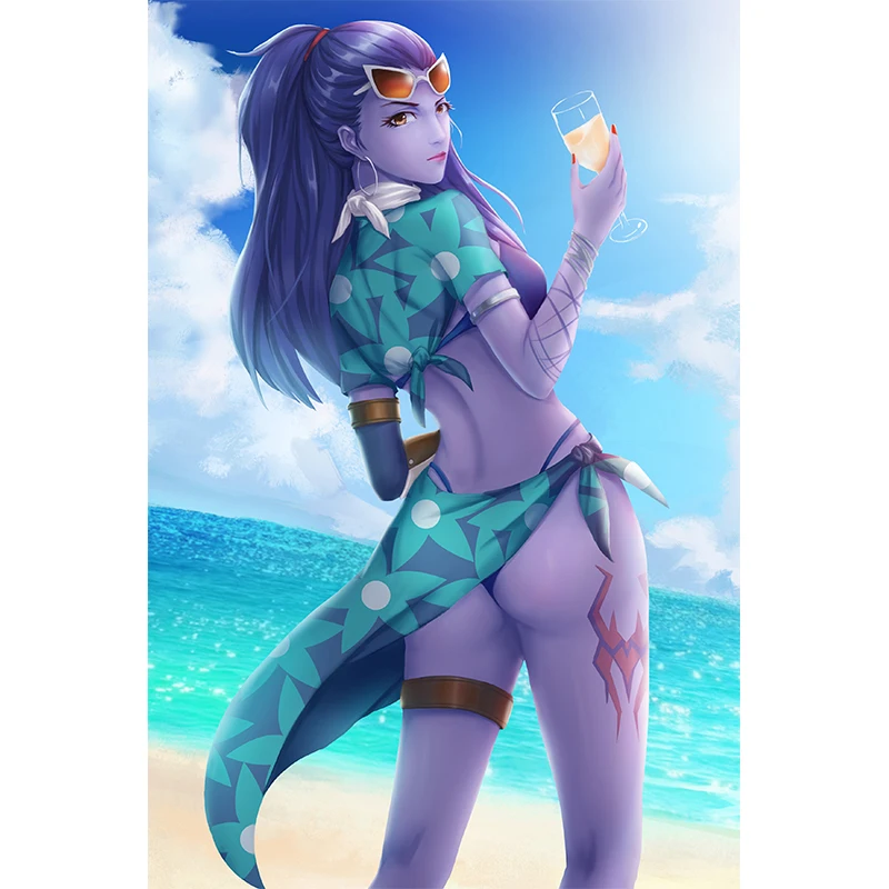 Печать на заказ Overwatch Widowmaker сексуальная девушка художественный плакат настенное