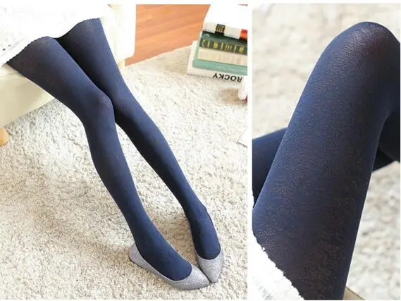 W012 Navy YSDNCHI, женские колготки, обтягивающие, женские, черные, высокие, эластичные чулки, сексуальные колготки, Ретро стиль, колготки, тотем, жажда цветка, плотные - Цвет: W012 Navy