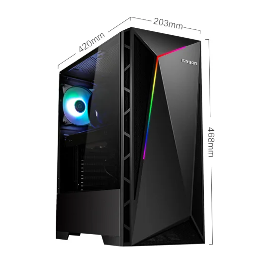 IPASON Gaming PC AMD 3500X/RX5700 8G Desktop Computers 240G M.2 SSD/DDR4 16G RAM Full Set Of High-end PUBG Game Computers