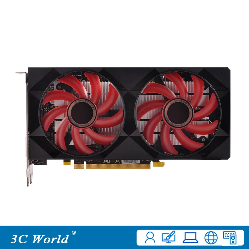 

XFX Graphics Cards RX560D 4GB GDDR5 128bit HDMI DisplayPort DVI-D 896SPs Desktop Game Graphic Cards
