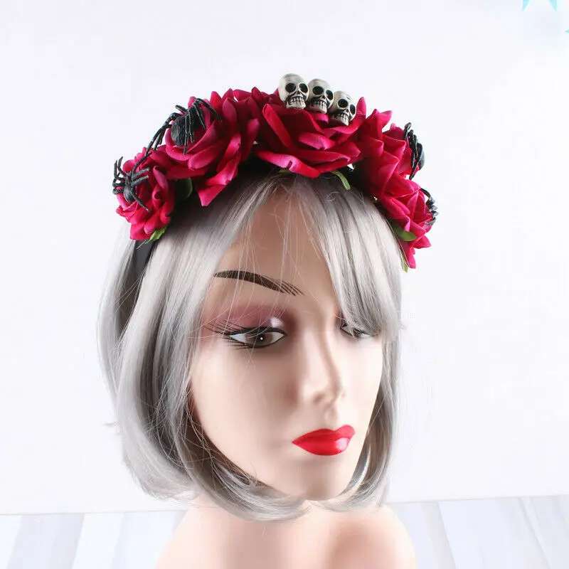 

Halloween Women Ladies Flower Floral Headband Hairband Head Wrap Hair Hoop Accessories