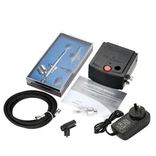 Комплект компрессора для аэрографа двойного действия, Воздушная кисть для покраски, пистолет-распылитель, Пескоструйный Аппарат для художественной модели автомобиля, комплект инструментов для маникюра 100-240 В