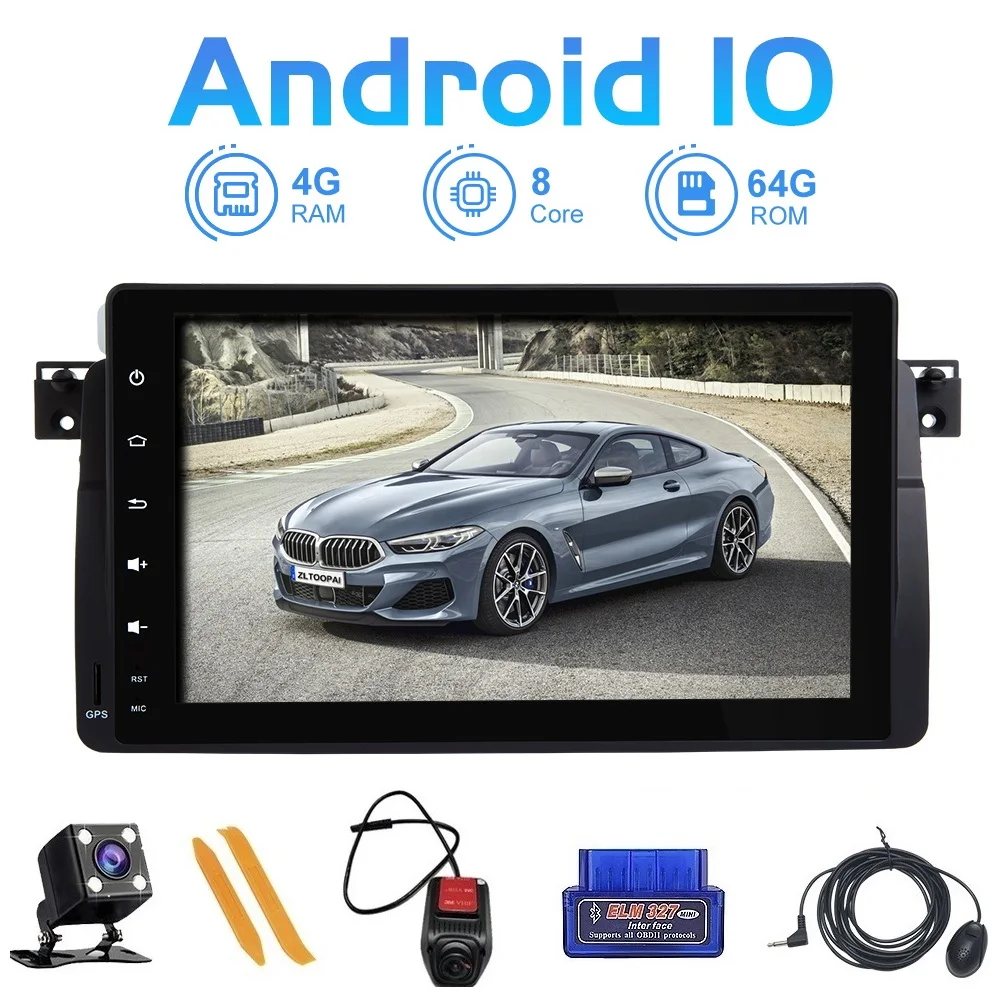 Автомагнитола ZLTOOPAI на Android 10 для BMW E46 M3 2001-2006 Rover 3 автомобильный мультимедийный