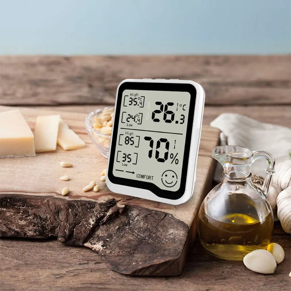 Large Screen Digital LCD Display Indoor Thermometer Household Weather Station Home Baby Room Temperature Memory Meter