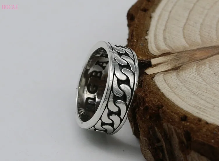 Серебряное кольцо из серебра s925 пробы для мужчин, персонализированные аксессуары в стиле панк, простое кольцо с гладкой поверхностью, тайские серебряные кольца для мужчин