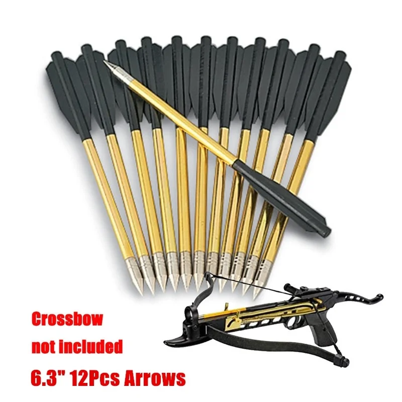 

6/12Pcs Length 6.3\(160mm) Aluminum Arrow for Crossbow Bolt Diameter 6.2mm Archery Bows Recurve Bow Crossbow Arrows