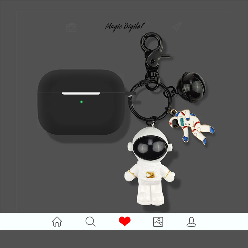 F Милый декоративный силиконовый чехол для Apple Airpods Pro 3rd чехол Bluetooth наушники аксессуары Беспроводная гарнитура чехол сумка брелок - Цвет: F