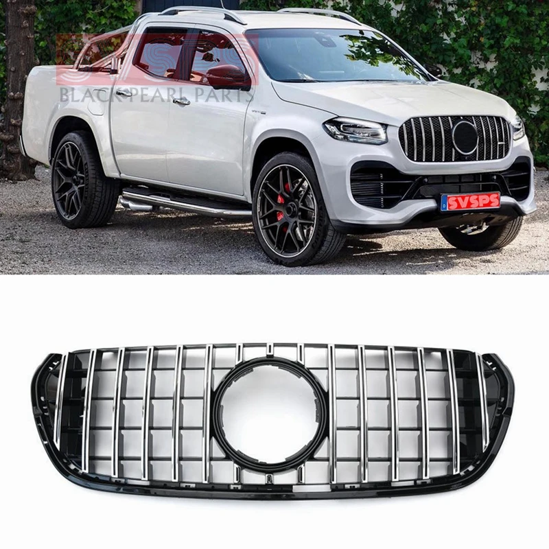 Запчасти SVSPS передняя средняя решетка ABS GT style для Mercedes Benz X class Для AMG black chrome truck pick up