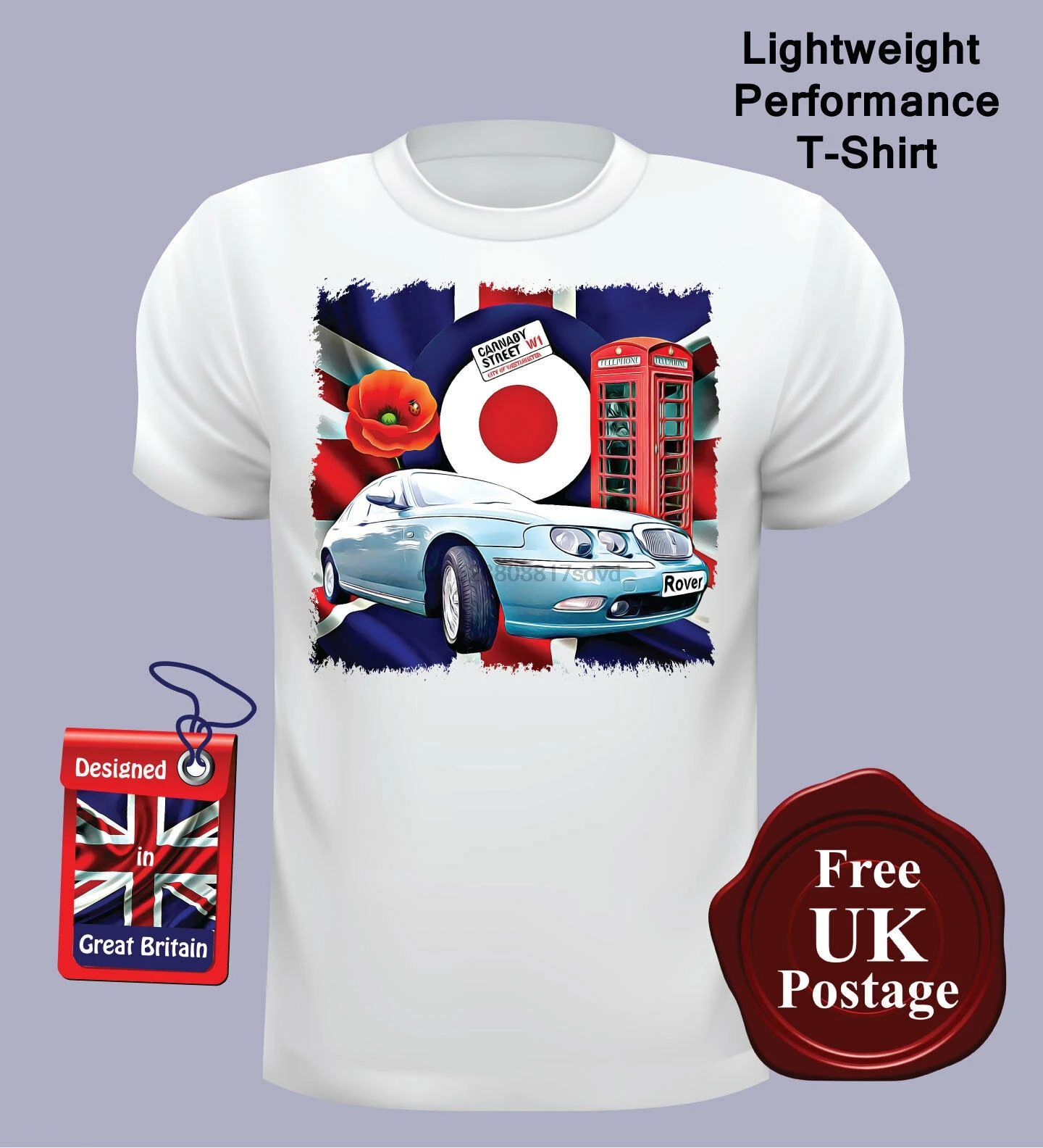 Мужская футболка Rover 75 Saloon Union Jack с коротким рукавом бесплатная доставка дешево